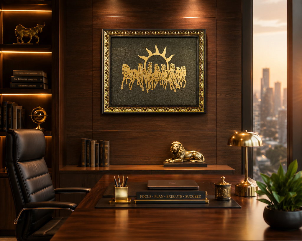 SacredKart 7 Horses on Raw Pyrite Frame
