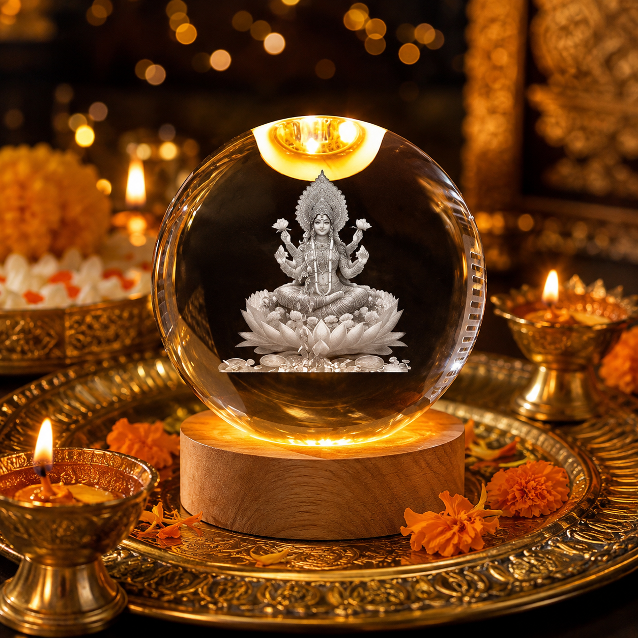 SacredKart ✨ Shri Lakshmi Prosperity Crystal 🌸💰