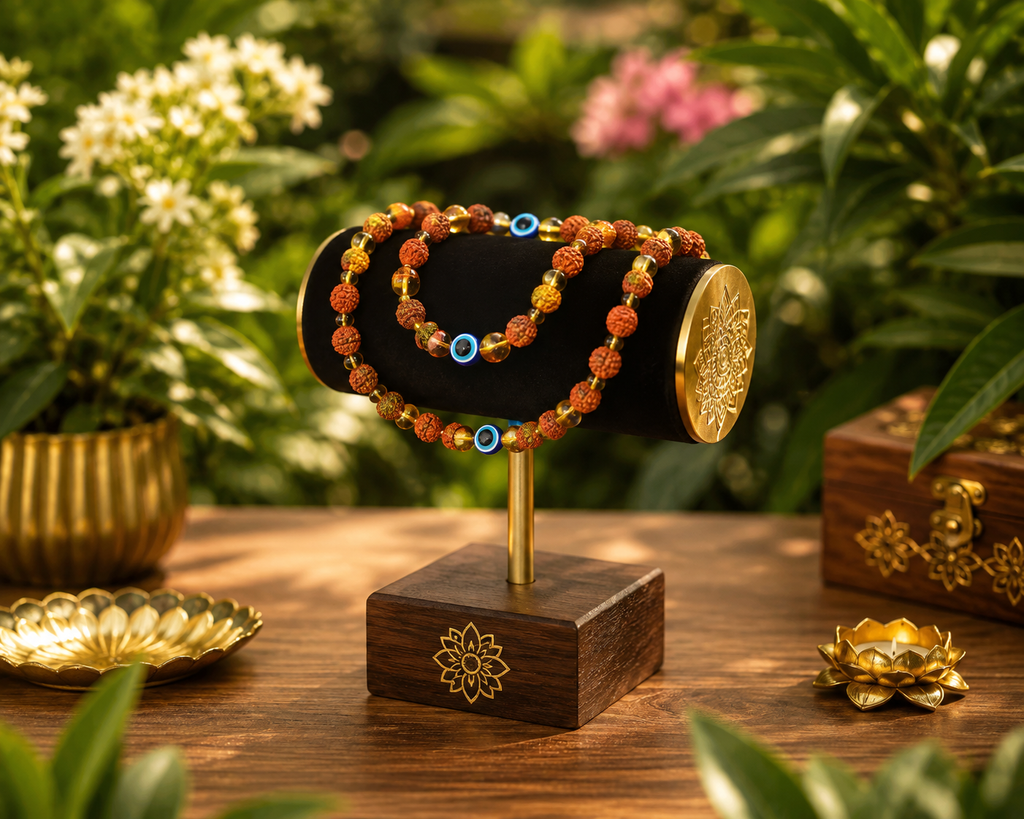 SacredKart Energized Evil Eye Rudraksha Bracelet