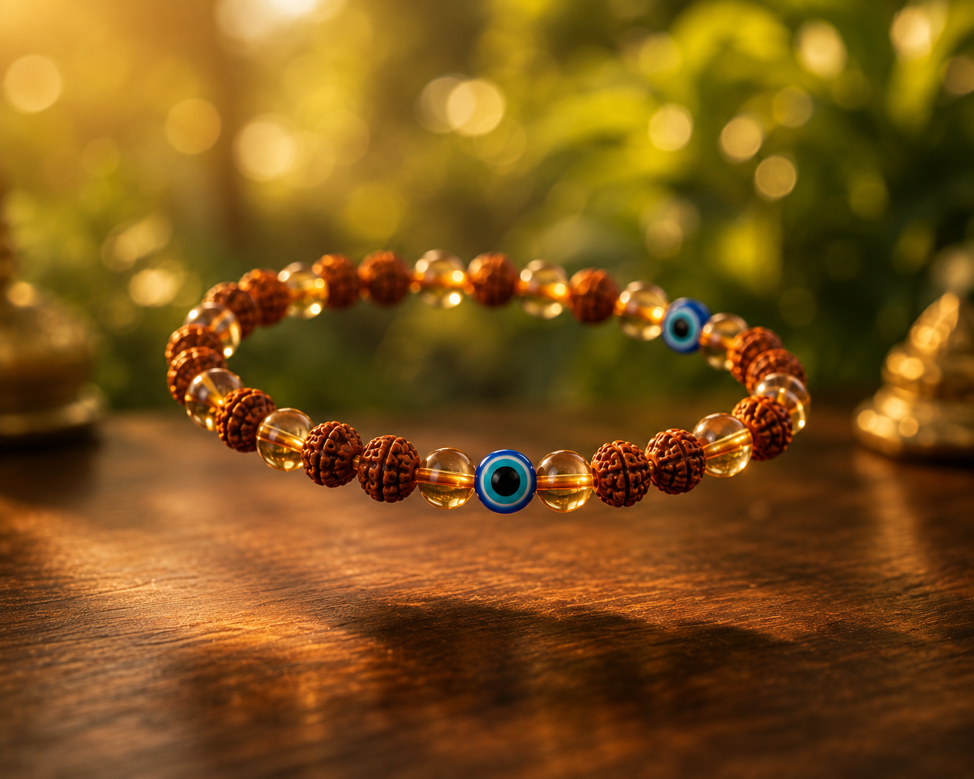 SacredKart Energized Evil Eye Rudraksha Bracelet