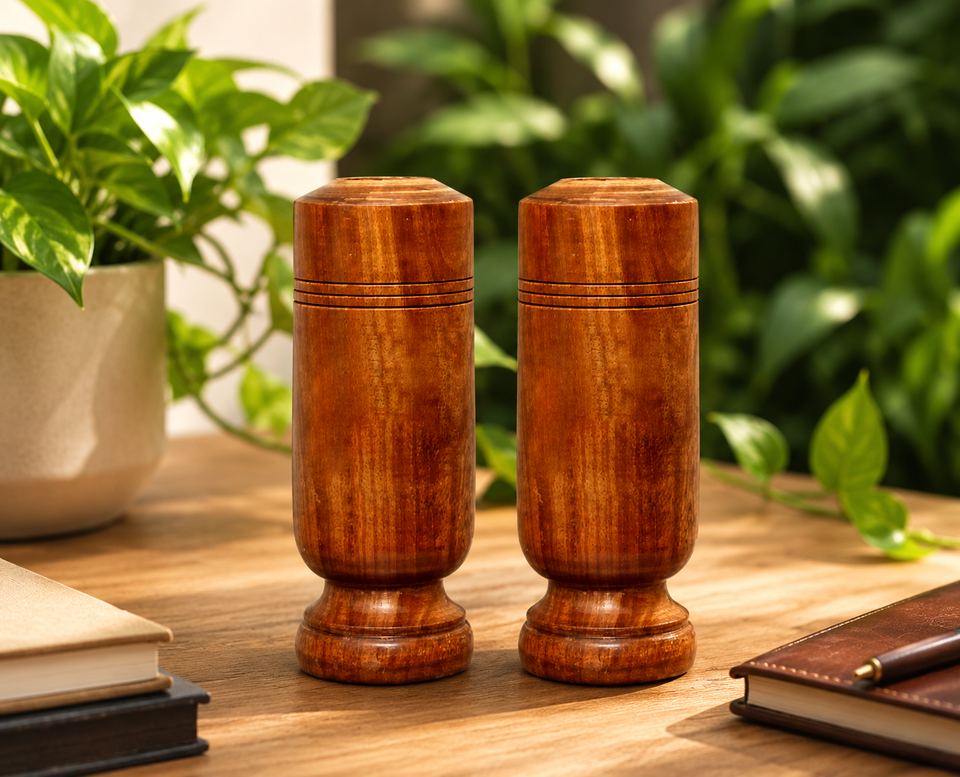 SacredKart VedaWood Herbal Handcrafted Wooden Drinkware (Pack of 2)