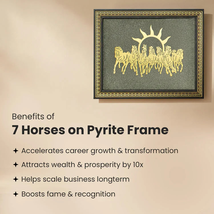 SacredKart 7 Horses on Raw Pyrite Frame